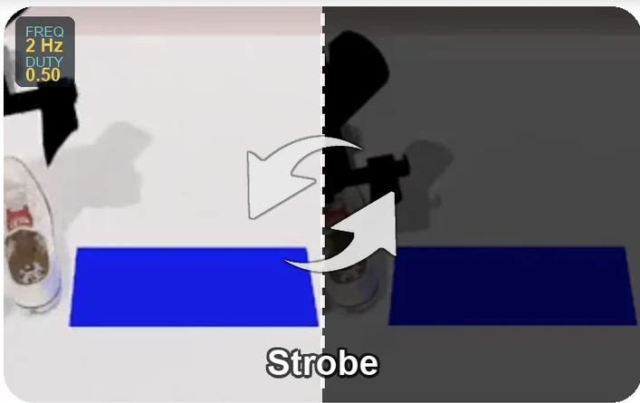 Strobe illumination condition